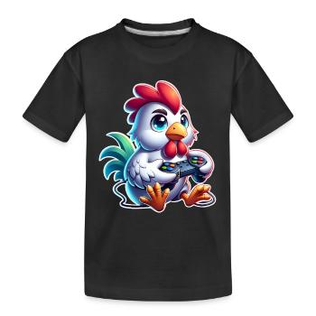 Poulet Gaming - T-shirt bio Premium Enfant - noir - Devant
