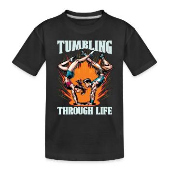 Acro Danse Tumbling Passant par la danse acrobatique - T-shirt bio Premium Enfant - noir - Devant