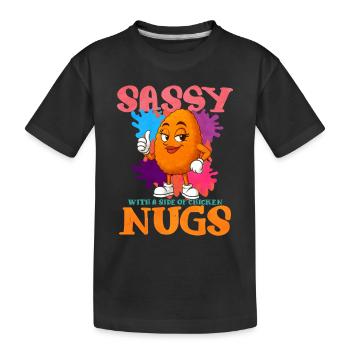 Chicken Nugget - Kinder Premium Bio T-Shirt - Schwarz - Vorne