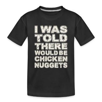 Chicken Nugget - Kinder Premium Bio T-Shirt - Schwarz - Vorne