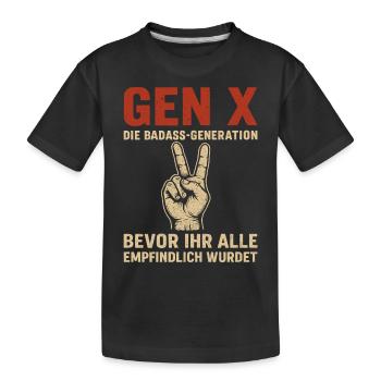Gen X : La génération badass Humour - T-shirt bio Premium Enfant - noir - Devant