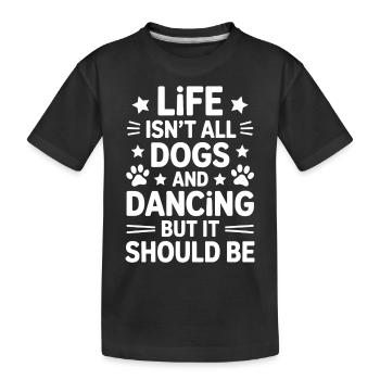 Danse Disant Chien Danse Drôle Dancing Cadeau - T-shirt bio Premium Enfant - noir - Devant
