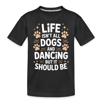 Danse Disant Chien Danse Drôle Dancing Cadeau - T-shirt bio Premium Enfant - noir - Devant