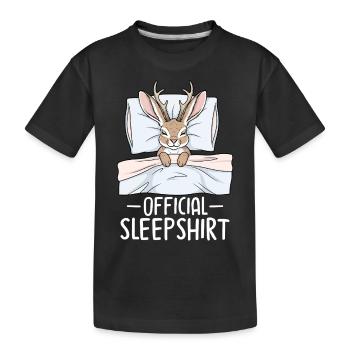 Official Sleepshirt - Kids' Premium Organic T-Shirt - black - Front