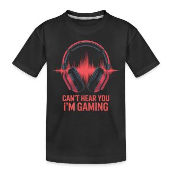 T-shirt Gambler avec casque et dicton - T-shirt bio Premium Enfant - noir - Devant