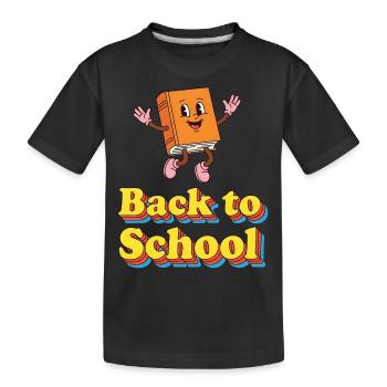Back to School - Kids' Premium Organic T-Shirt - black - Front