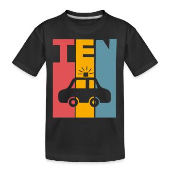 10th Birthday Police - Kids' Premium Organic T-Shirt - black - Front
