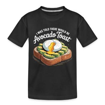Wo ist der Avocado-Toast? - Kinder Premium Bio T-Shirt - Schwarz - Vorne