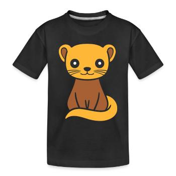 belette - T-shirt bio Premium Enfant - noir - Devant