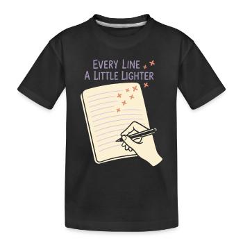 Gratitude Practice Journal Lover Emotional - Kids' Premium Organic T-Shirt - black - Front
