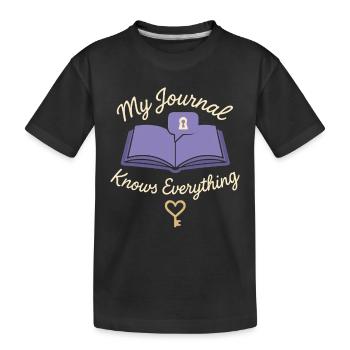 Gratitude Practice Journal Lover Emotional - Kids' Premium Organic T-Shirt - black - Front