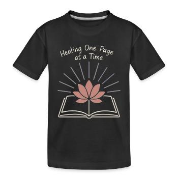 Gratitude Practice Journal Lover Emotional - Kids' Premium Organic T-Shirt - black - Front