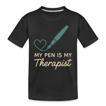 Gratitude Practice Journal Lover Emotional - Kids' Premium Organic T-Shirt - black - Front