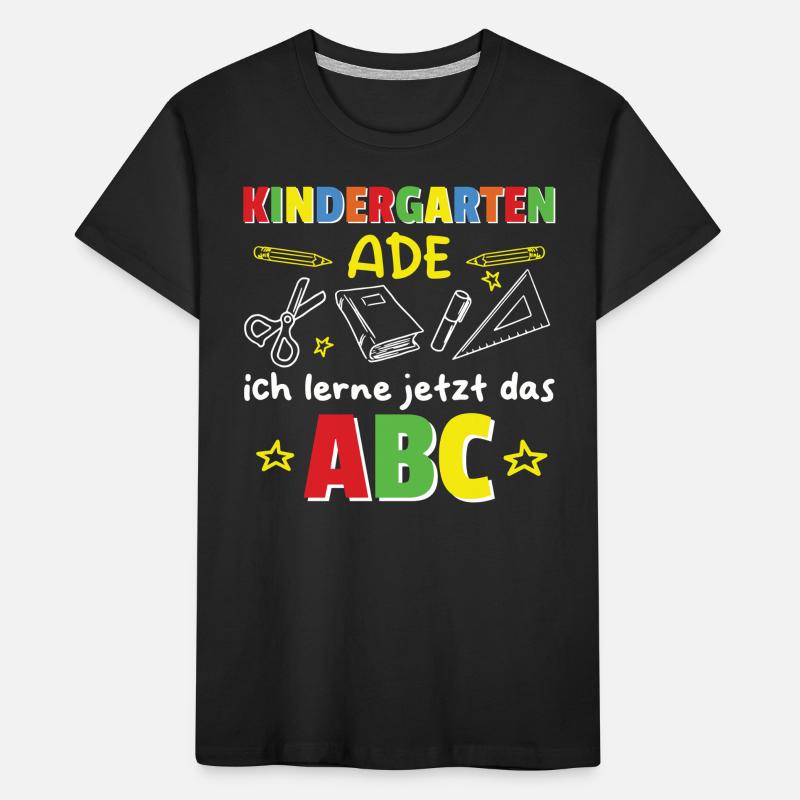 Kindergarten Abschied Hallo Schule ich bin soweit! Kinder Premium Bio T-Shirt