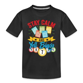 Bingo Geschenk Bingospieler Bingoparty - Kinder Premium Bio T-Shirt - Schwarz - Vorne