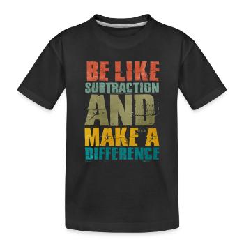 Mathe - Kinder Premium Bio T-Shirt - Schwarz - Vorne