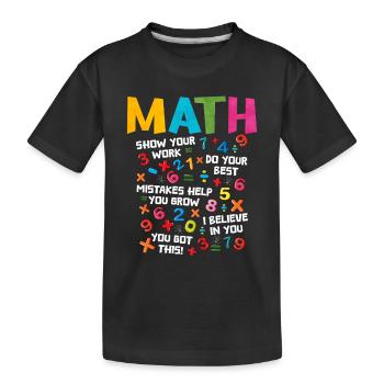 Mathématiques - T-shirt bio Premium Enfant - noir - Devant