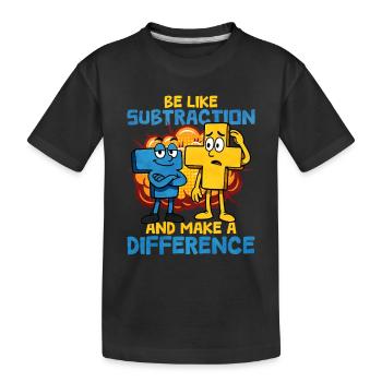 Mathe - Kinder Premium Bio T-Shirt - Schwarz - Vorne