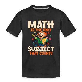Mathe - Kinder Premium Bio T-Shirt - Schwarz - Vorne