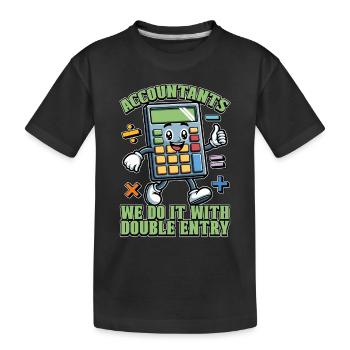 Comptables Nous le faisons avec l’analyse de données - T-shirt bio Premium Enfant - noir - Devant