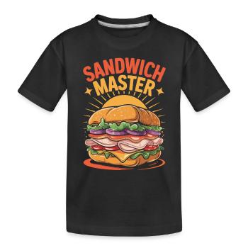 Sandwich Master – Funny Foodie Shirt - Kids' Premium Organic T-Shirt - black - Front
