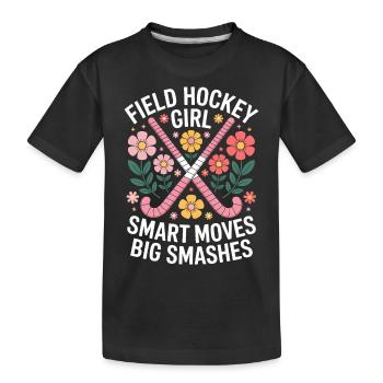 Field Hockey Saying Girl Joke Field Hockey Gift - Kids' Premium Organic T-Shirt - black - Front