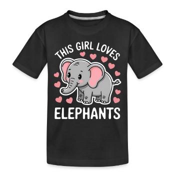 Elephant Saying Africa Funny Elephant Gift - Kids' Premium Organic T-Shirt - black - Front