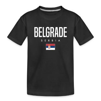Belgrad Serbien - Kinder Premium Bio T-Shirt - Schwarz - Vorne