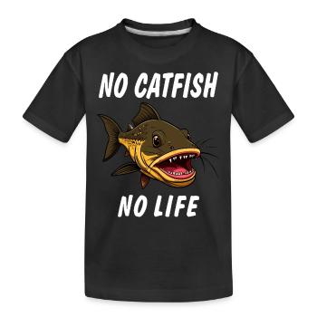 PAS DE POISSON-CHAT, PAS DE VIE - T-shirt bio Premium Enfant - noir - Devant