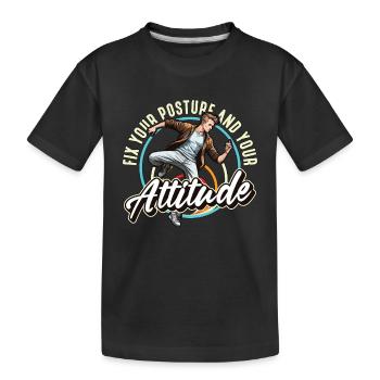 Professeur de danse Fixez votre posture et votre danse - T-shirt bio Premium Enfant - noir - Devant