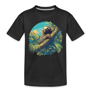 Paresseux Paresseux - T-shirt bio Premium Enfant - noir - Devant