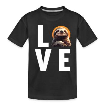 Paresseux Paresseux - T-shirt bio Premium Enfant - noir - Devant