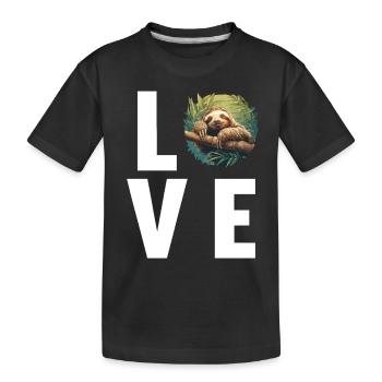 Paresseux Paresseux - T-shirt bio Premium Enfant - noir - Devant