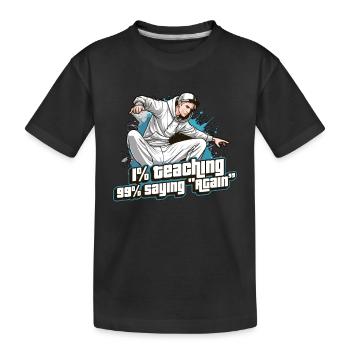 Professeur de danse 1 % Enseignement 99 % Professeur de danse - T-shirt bio Premium Enfant - noir - Devant