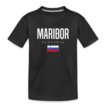 Maribor, Slovakia - Kids' Premium Organic T-Shirt - black - Front