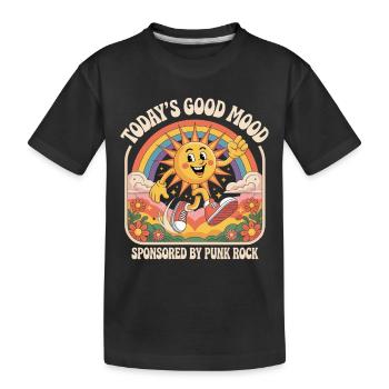 La bonne humeur du jour sponsorisée par Punk Rock - T-shirt bio Premium Enfant - noir - Devant