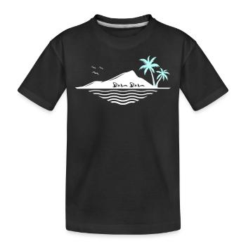 Île de Bora Bora Dream Beach Palmiers Mer Souvenir - T-shirt bio Premium Enfant - noir - Devant