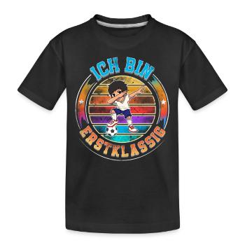 Ich Bin Erstklassig Einschulung - Kinder Premium Bio T-Shirt - Schwarz - Vorne