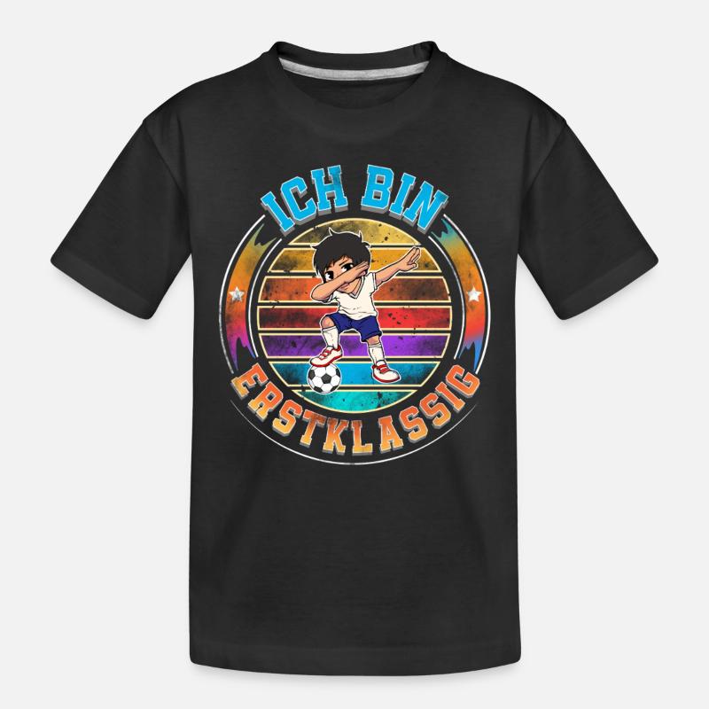 Ich Bin Erstklassig Einschulung - Kinder Premium Bio T-Shirt - Schwarz