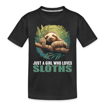 Paresseux Paresseux - T-shirt bio Premium Enfant - noir - Devant