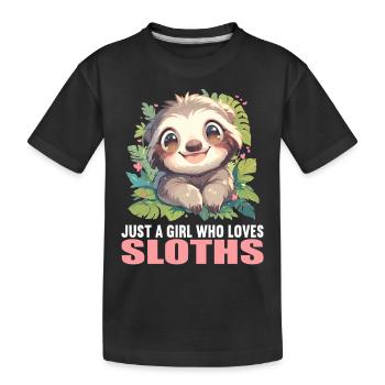Paresseux Paresseux - T-shirt bio Premium Enfant - noir - Devant