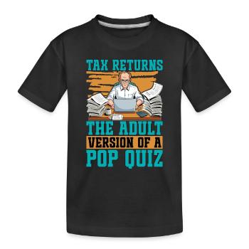 Accounting Tax Returns The Adult Version Finance - Kinder Premium Bio T-Shirt - Schwarz - Vorne