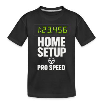 Sim Racing Simulator Cockpit Esports Racer - Kinder Premium Bio T-Shirt - Schwarz - Vorne