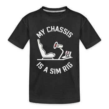 Sim Racing Simulator Cockpit Esports Racer - Kinder Premium Bio T-Shirt - Schwarz - Vorne