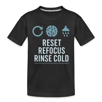 Douches froides Dureté mentale Exposition au froid - T-shirt bio Premium Enfant - noir - Devant
