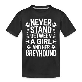 Greyhound Saying, Greyhound Joke, Greyhound Gift - Kids' Premium Organic T-Shirt - black - Front