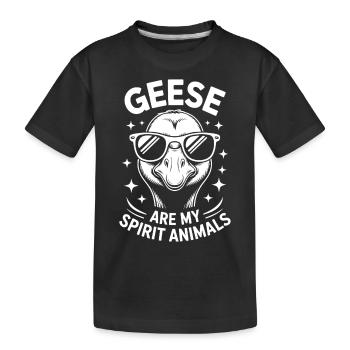 Gans Spruch Gänse Lustiges Gans Geschenk - Kinder Premium Bio T-Shirt - Schwarz - Vorne