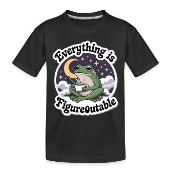 FROSCH SANFT - Kinder Premium Bio T-Shirt - Schwarz - Vorne