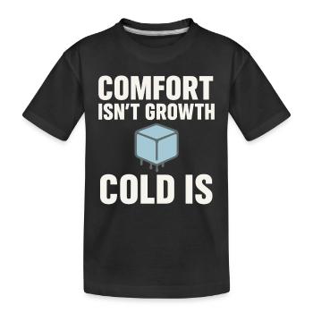 Douches froides Dureté mentale Exposition au froid - T-shirt bio Premium Enfant - noir - Devant