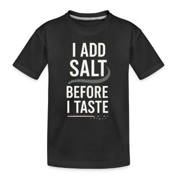 Amateur de sel Sodium Dependent Nacl Meme - T-shirt bio Premium Enfant - noir - Devant